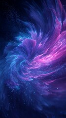 Wall Mural - Purple and Blue Cosmic Swirl Galaxy Background
