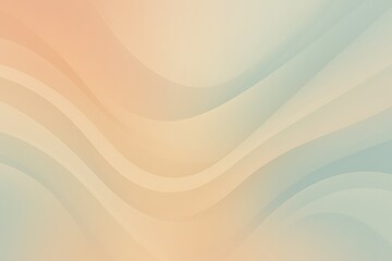 Poster - Abstract pastel wavy background with smooth flowing gradient curves, soft peach and lavender color tones, minimalist design, modern aesthetic, elegant fluid texture, stylish digital art backdrop