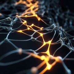 Poster - Visualization of a glowing plexus network representing a neural system in a high-tech format.