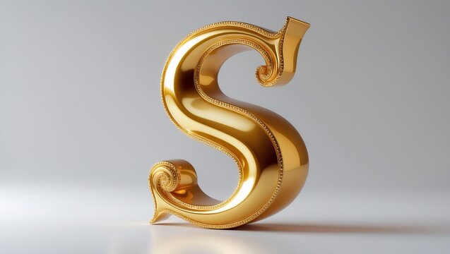 Luxurious Golden Initial S
