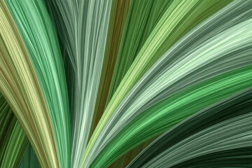 Poster - Abstract background with green, white, and brown stripes radiating outwards, creating a dynamic, organic, and flowing pattern with a sense of depth and movement.