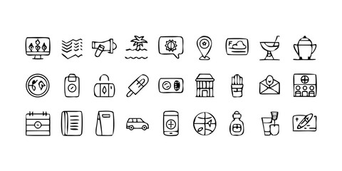 Wall Mural - vector set of icons for web design