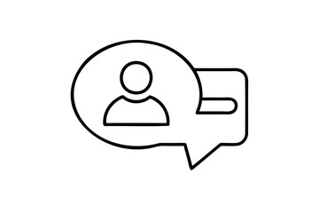 Poster - User profile message communication icon symbol design