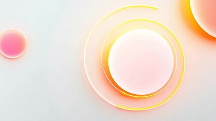 Poster - Abstract gradient sphere animation with glowing outline for technology and science