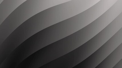 Poster - Curved abstract black and gray layers create a smooth, gradient pattern with a modern, minimalistic feel, Abstract texture Gradient motion Background animation.
