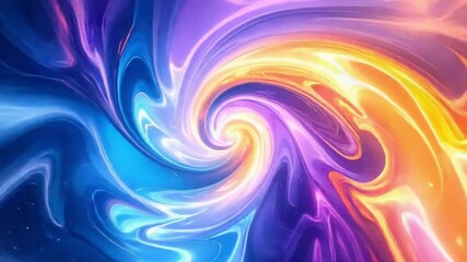 Wall Mural - Mesmerizing Aurora Vortex Abstract Color Flow in 4K Time-Lapse Animation
