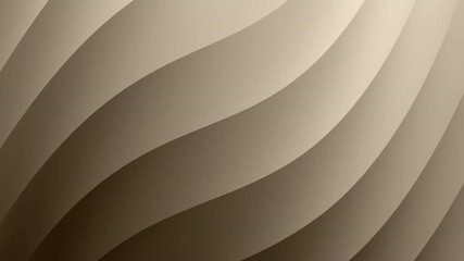 Poster - Smooth, curved, layered shapes in beige and brown tones create an abstract and modern visual pattern, abstract texture gradient motion background animation.