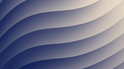 Poster - Elegant wavy lines in soft gradient shades of blue and cream create a calming abstract pattern, abstract texture gradient motion background animation.