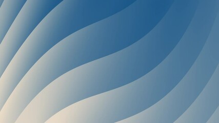 Poster - Smooth blue and white curved lines form an abstract, wavy, gradient background design, abstract texture gradient motion background animation.