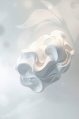 Leinwandbilder - Three-dimensional abstract formation floating in a soft, ethereal atmosphere with gentle light and muted colors