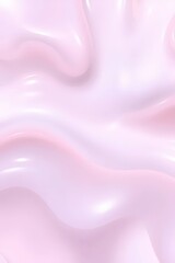 Poster - Fluid pink abstract texture with smooth waves and glossy finish reflecting light