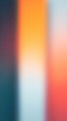 Poster - Abstract blurred background featuring vibrant colors of orange, red, and blue, creating a soft gradient effect, ideal for artistic design and visual storytelling purposes
