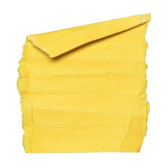 Aufkleber - Yellow isolated cut out blank paper note cardboard with folded corner dog-ear earmark and copy space for text, transparent png background design element