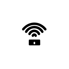 Poster - icon of an uploading symbol