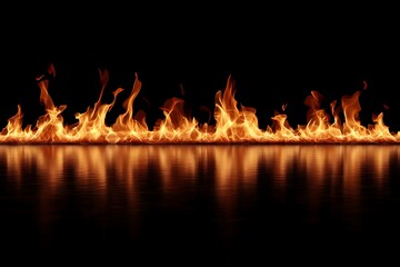 Aufkleber - Abstract fire reflection