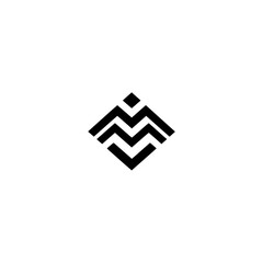 Poster -  icon of a zigzag shaped line for decorative elements
