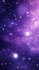Wall Mural - Vibrant night sky filled with stars, featuring a purple nebula that radiates like glowing embers.