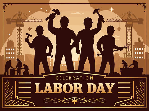 vector illustration poster celebrating Labour Day