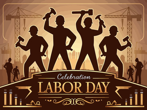 vector illustration poster celebrating Labour Day