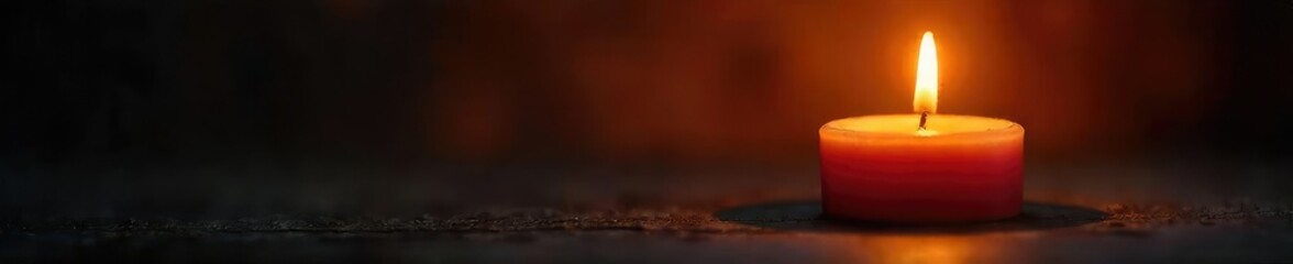Wall Mural - Close-up of flickering candlelight, warm and inviting glow illuminating a dark background, soft shadows, peaceful ambiance, perfect for relaxation and meditation , flame, macro, mystical
