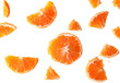 © Safiqul - Floating mandarin orange slices dark setting isolated on transparent PNG