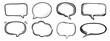 © Rawpixel.com - PNG Hand-drawn speech bubble collection, element set on transparent background