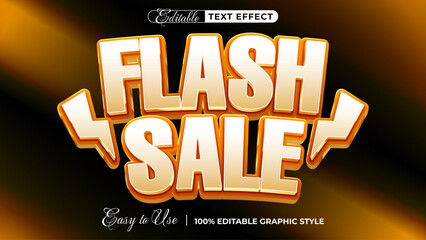 Poster - flash sale editable text effect, 3d typography in graphic styles