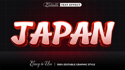 Poster - Japan editable text effect, 3d typography in graphic styles