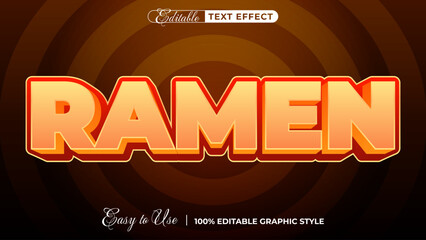 Poster - Ramen editable text effect, 3d typography in graphic styles