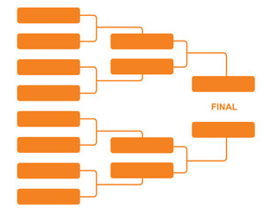 Fototapete - tournament bracket vector design template for design simple sports