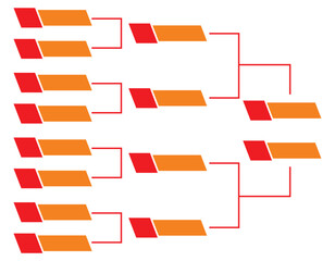 Fototapete - tournament bracket vector design template for design simple sports