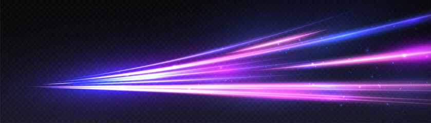 Poster - Abstract light flow of motion dynamics in bright colorful colors. For visual effects on the topic of speed and high-tech interfaces.