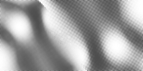 Poster - Monochrome printing raster, abstract vector halftone background.