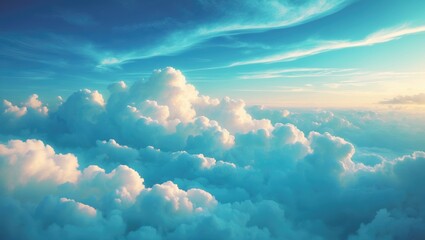 Wall Mural - Timelapse of a bright, clear sky with a stunning layered cloudscape in a natural summer environment