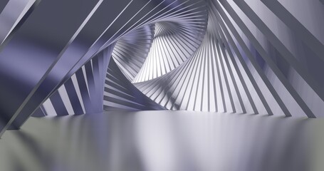 Poster - Abstract architecture background geometric shapes in design interior 3d render