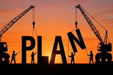 Poster - Strategic organization and collaboration shape the foundation successful business growth through careful planning and execution