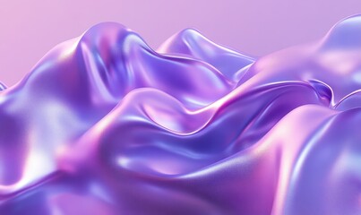 Poster - Iridescent fabric waves, abstract background, smooth texture, design element