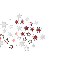 Poster - Abstract background with red and white stars.
