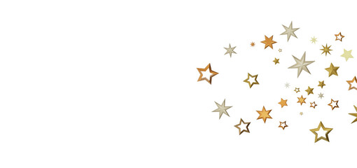 Poster - A minimalist design featuring golden stars scattered on a black background, creating a sense of wonder and magic.