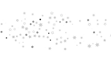 Poster - Abstract image of silver stars against a black background.