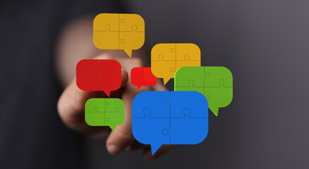 Aufkleber - Teamwork, collaboration, problem-solving, and puzzle pieces connecting. Find the perfect image for your project.