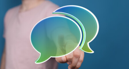Aufkleber - Abstract image of speech bubbles. Ideal for communication, conversation, and connection themes.