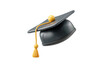 © Vlad - PNG Floating graduation cap with tassel on black background