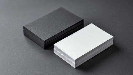 Poster - Business card on black background
