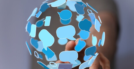 Aufkleber - Seamless communication, global reach.  Modern technology and networking concepts.