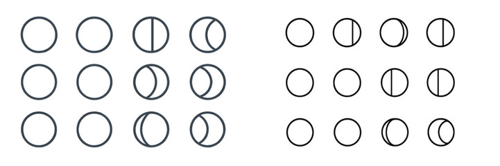 Aufkleber - Visual arrangement of circles and lines demonstrates geometric patterns and designs in a minimalistic style