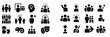 © Zaleman - Icons representing group dynamics, creativity, community engagement, and teamwork in various activities and settings