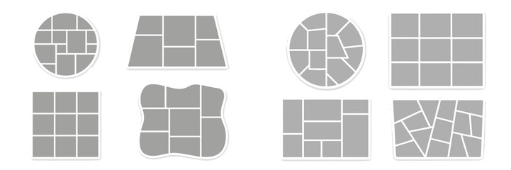 Leinwandbilder - Various shapes and patterns for layout design inspiration in graphic projects and creative workflows
