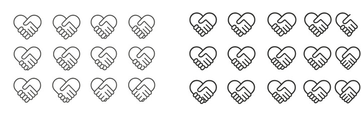 Poster - Heart designs featuring clasped hands expressing unity and connection, ideal for creative projects promoting love and support