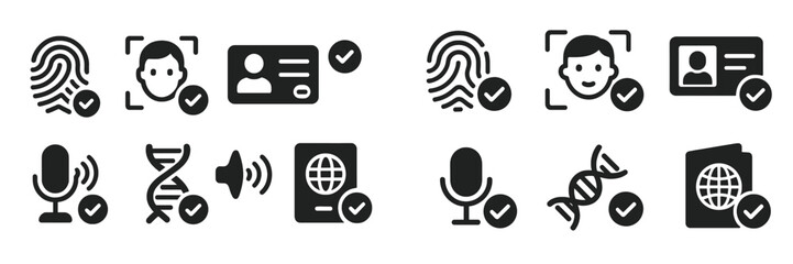 Poster - Security measures in identity verification featuring digital fingerprints and identification tools